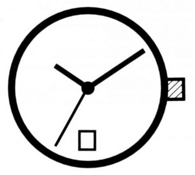 Uhrwerk, Neu, Ronda RL 785, mit Datum an der6, mit Sekunde