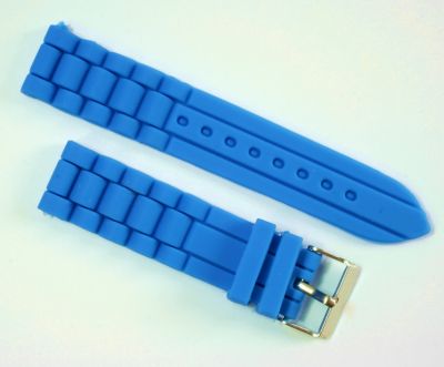 Silikonband hellblau 22mm f?r modische Uhren