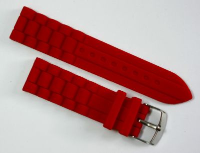 Silikonband Rot 22mm f?r modische Uhren