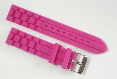 Silikonband pink 18mm f?r modische Uhren