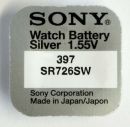 1x 397 Sony Uhrenbatterie Silberoxid-Zelle Auslaufsicher V397 SR