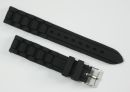Silikonband schwarz 20mm f?r modische Uhren